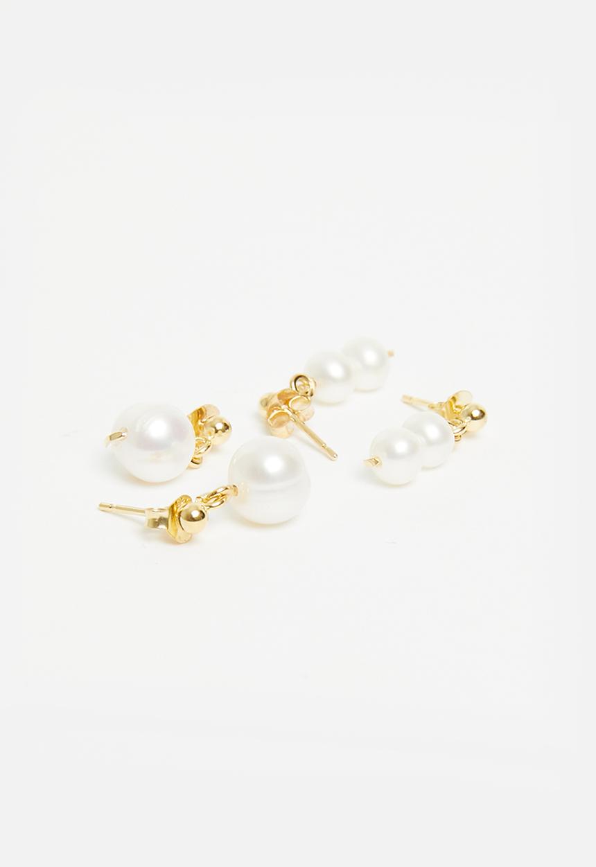 Lorne - Swing pearl set gold plated silver - gold plated silver
