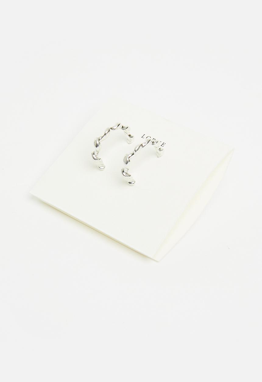 Lorne - Twist hoop - silver