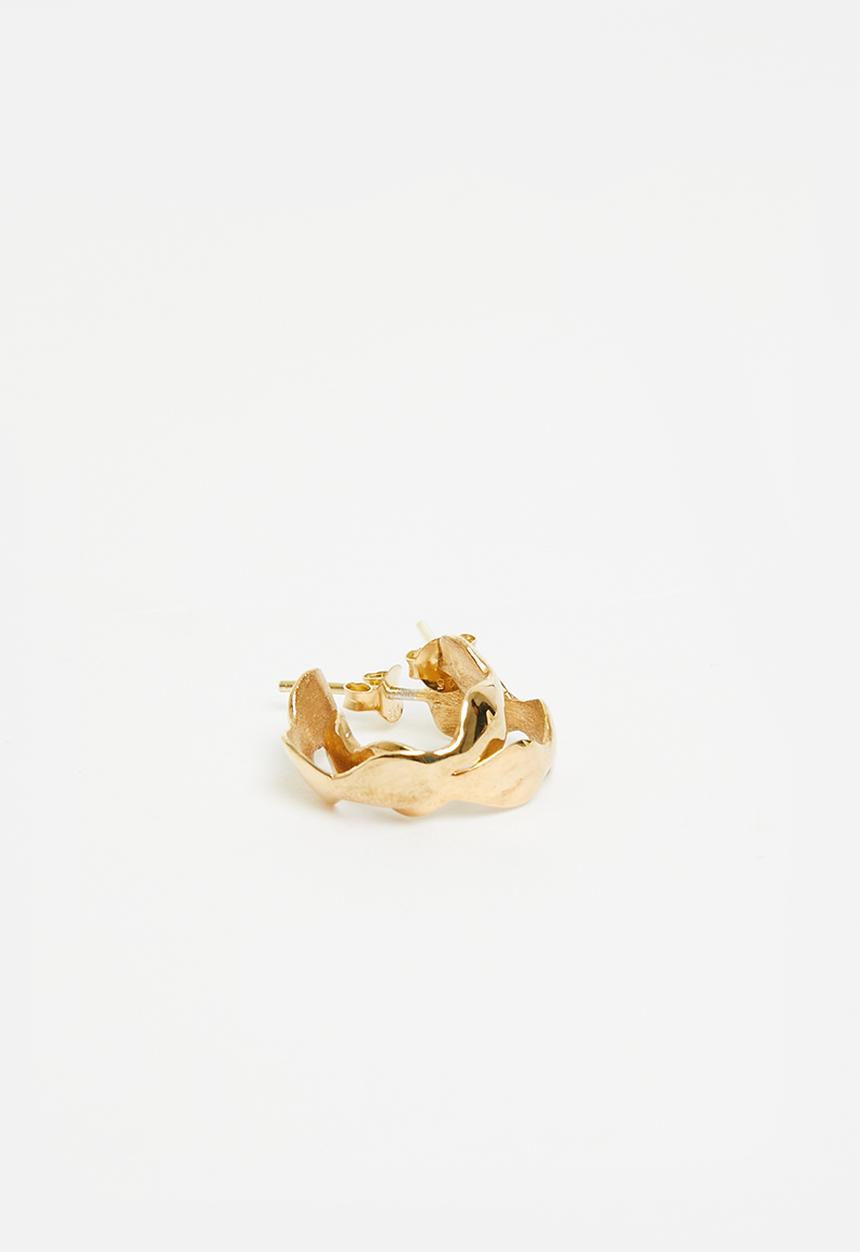 Lorne - Ripple hoop gold plated brass - gold