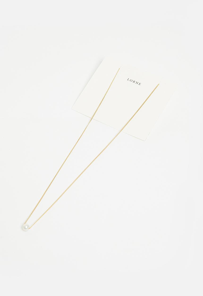 Lorne - Pearl chain 45cm - gold plated silver