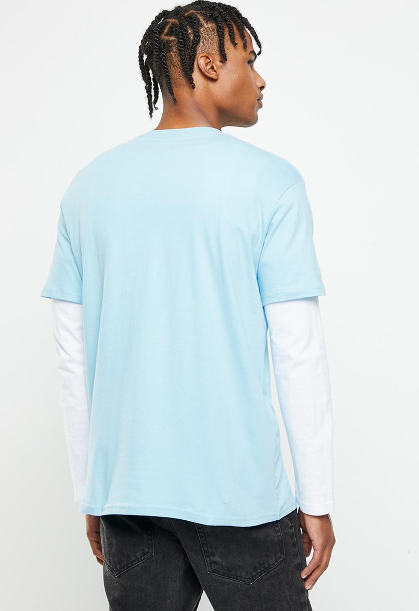 Quiksilver - Palm waves short sleeve -  sky blue