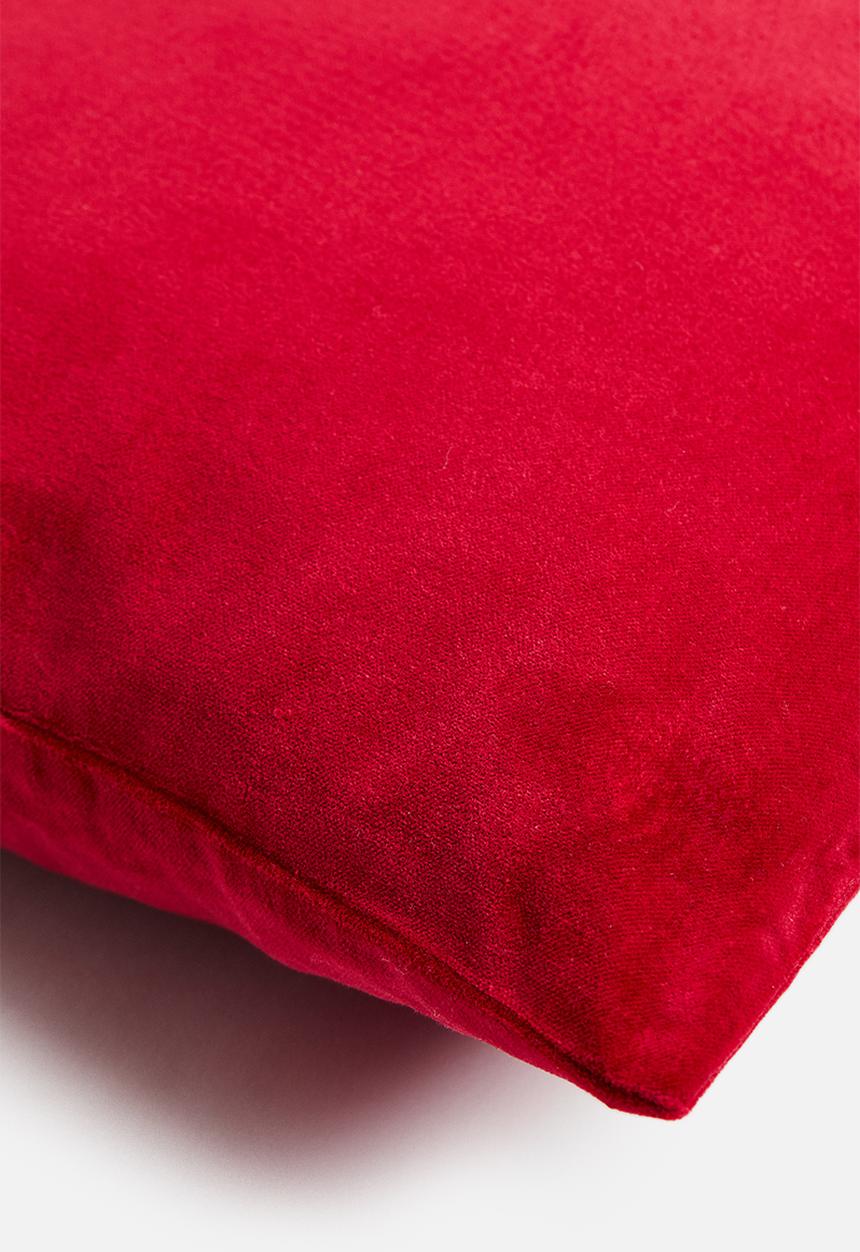 H&M - Velvet cushion cover - dark red