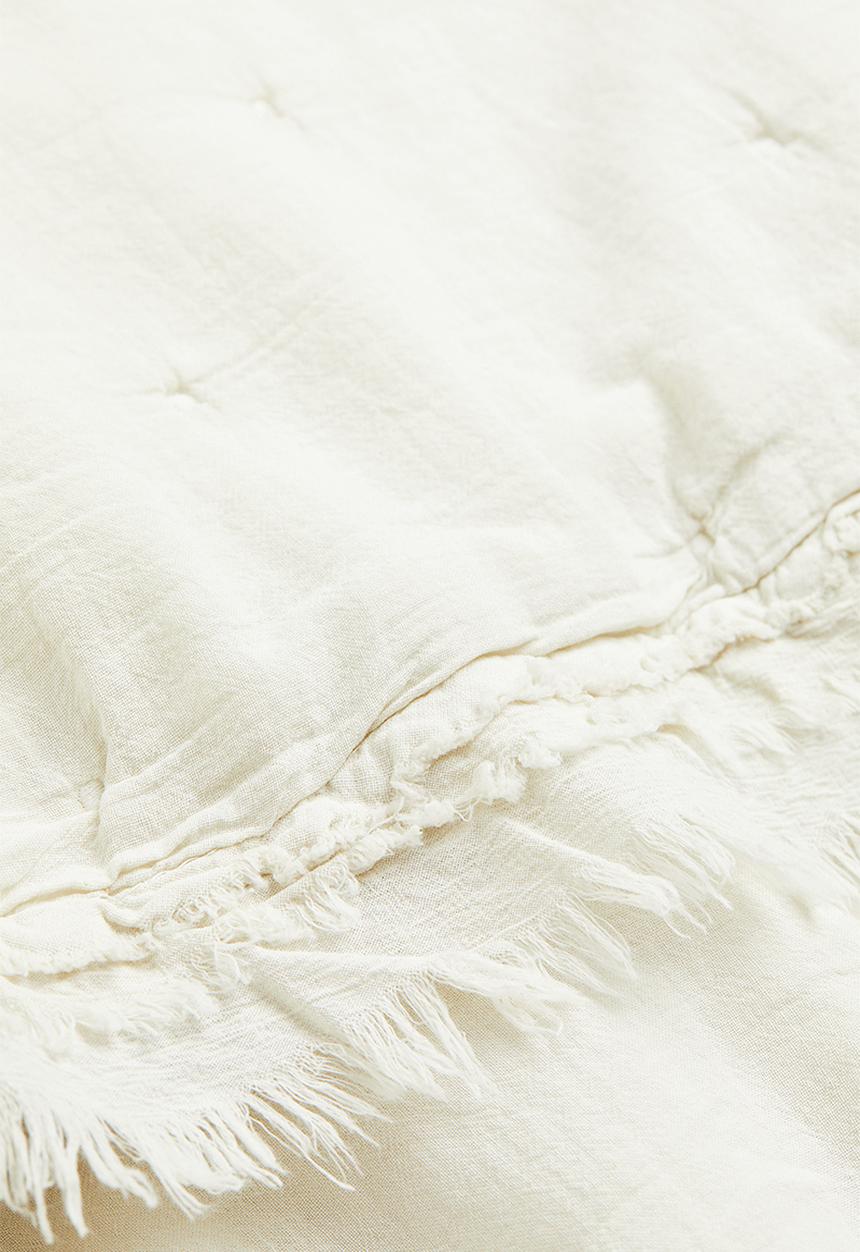 H&M - Frill-trimmed bedspread - beige