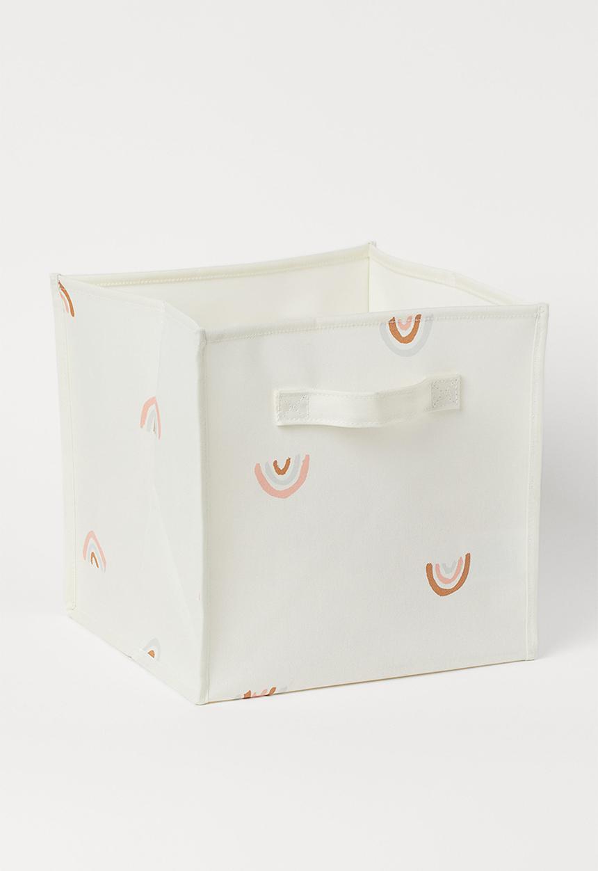 H&M - Printed storage basket -  white/rainbows