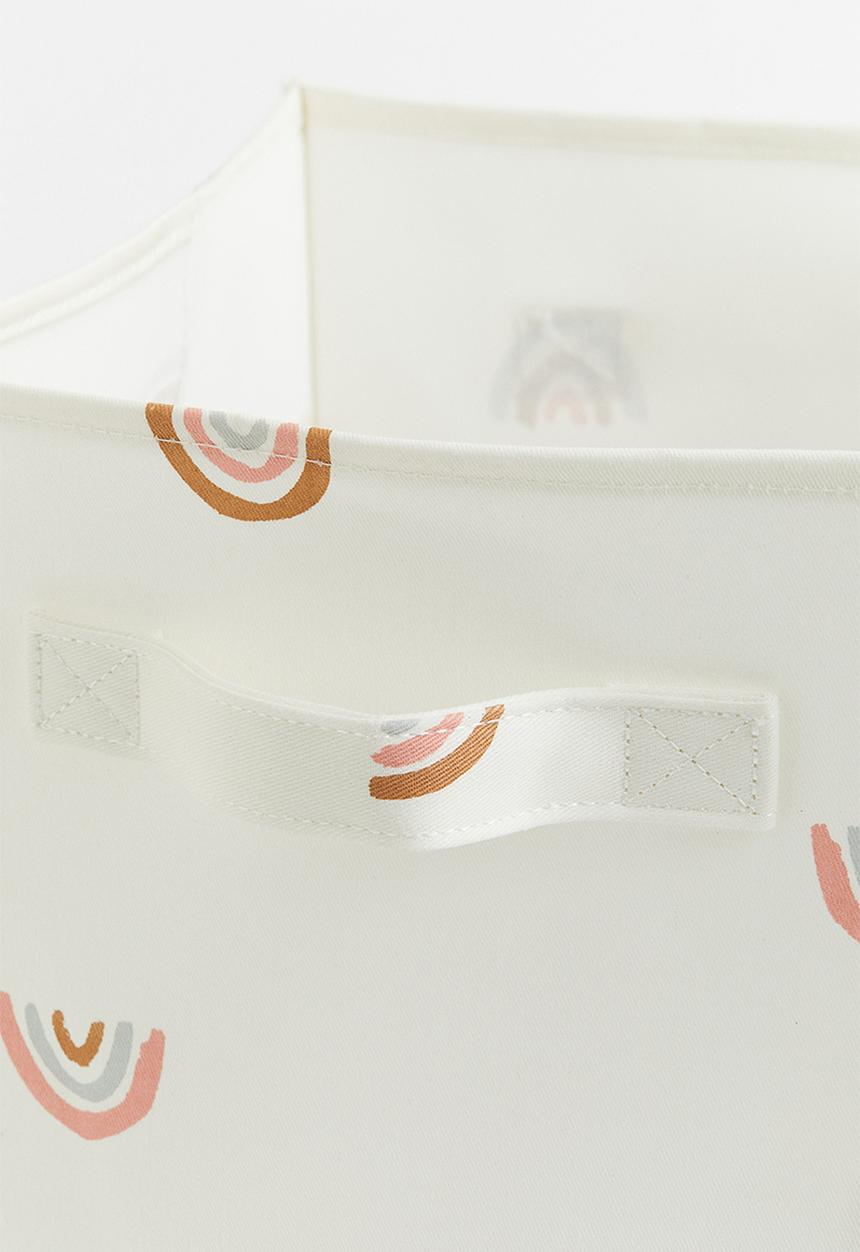 H&M - Printed storage basket -  white/rainbows
