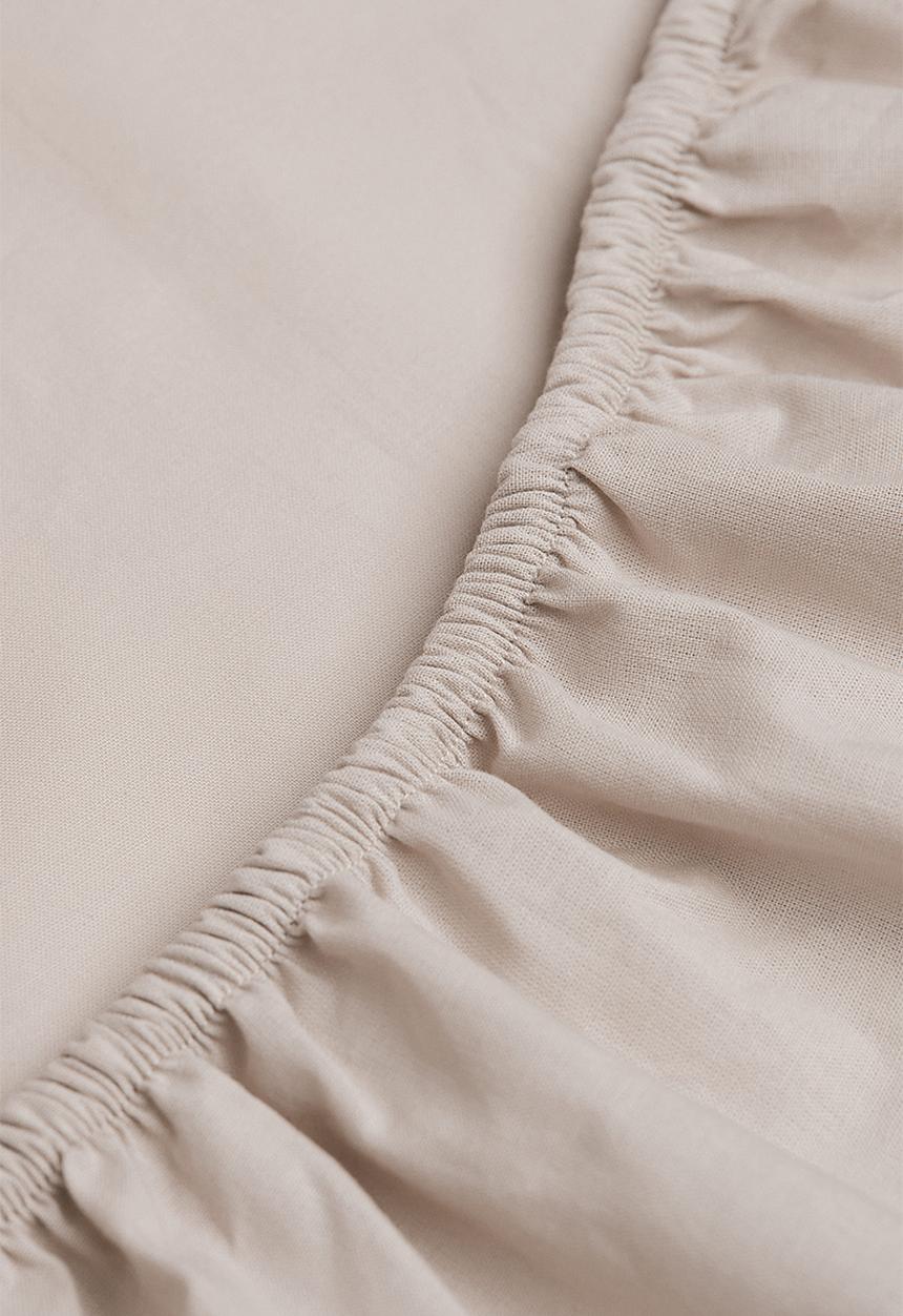 H&M - Fitted cotton sheet - light taupe