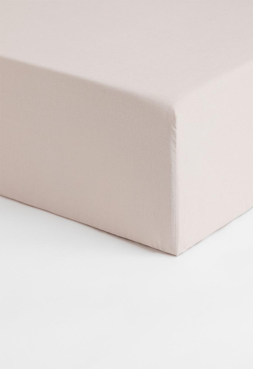 H&M - Fitted cotton sheet - light taupe
