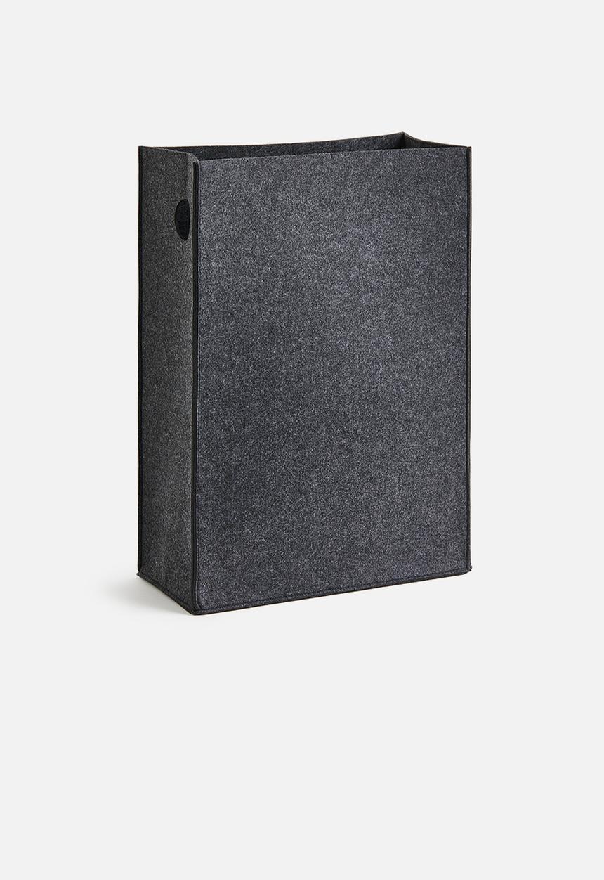 H&M - Felted laundry basket - dark grey
