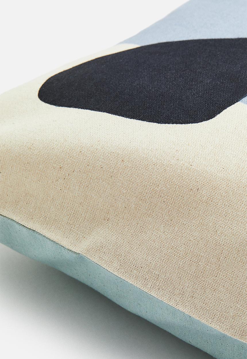 H&M - Cotton canvas cushion cover - light blue