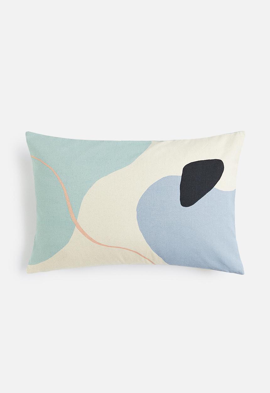 H&M - Cotton canvas cushion cover - light blue