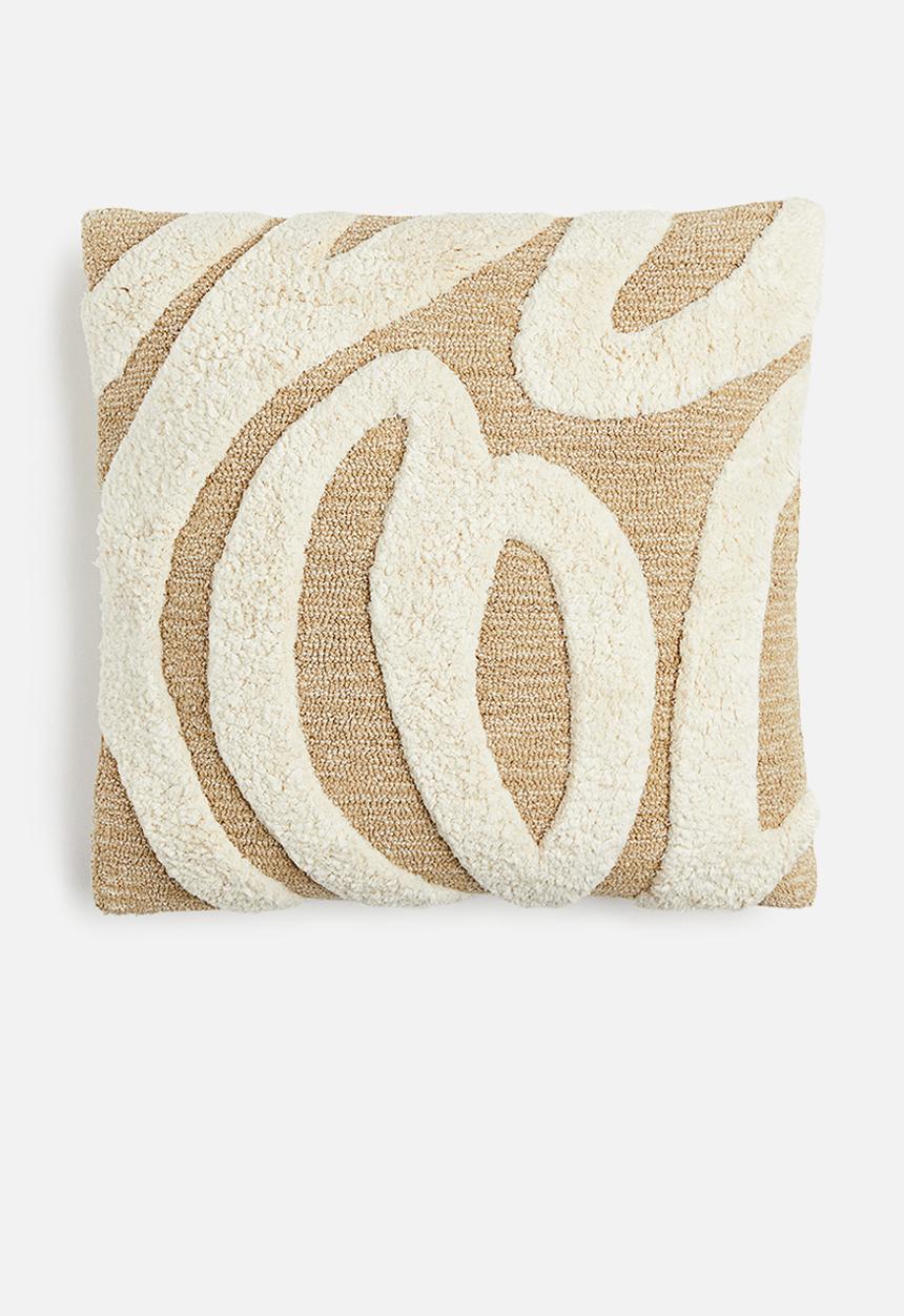 H&M - Tufted-motif cushion cover - beige/patterned