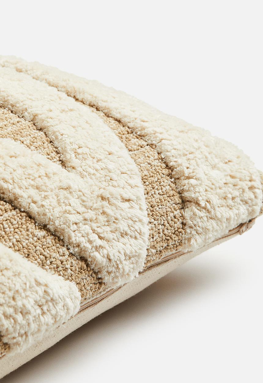 H&M - Tufted-motif cushion cover - beige/patterned
