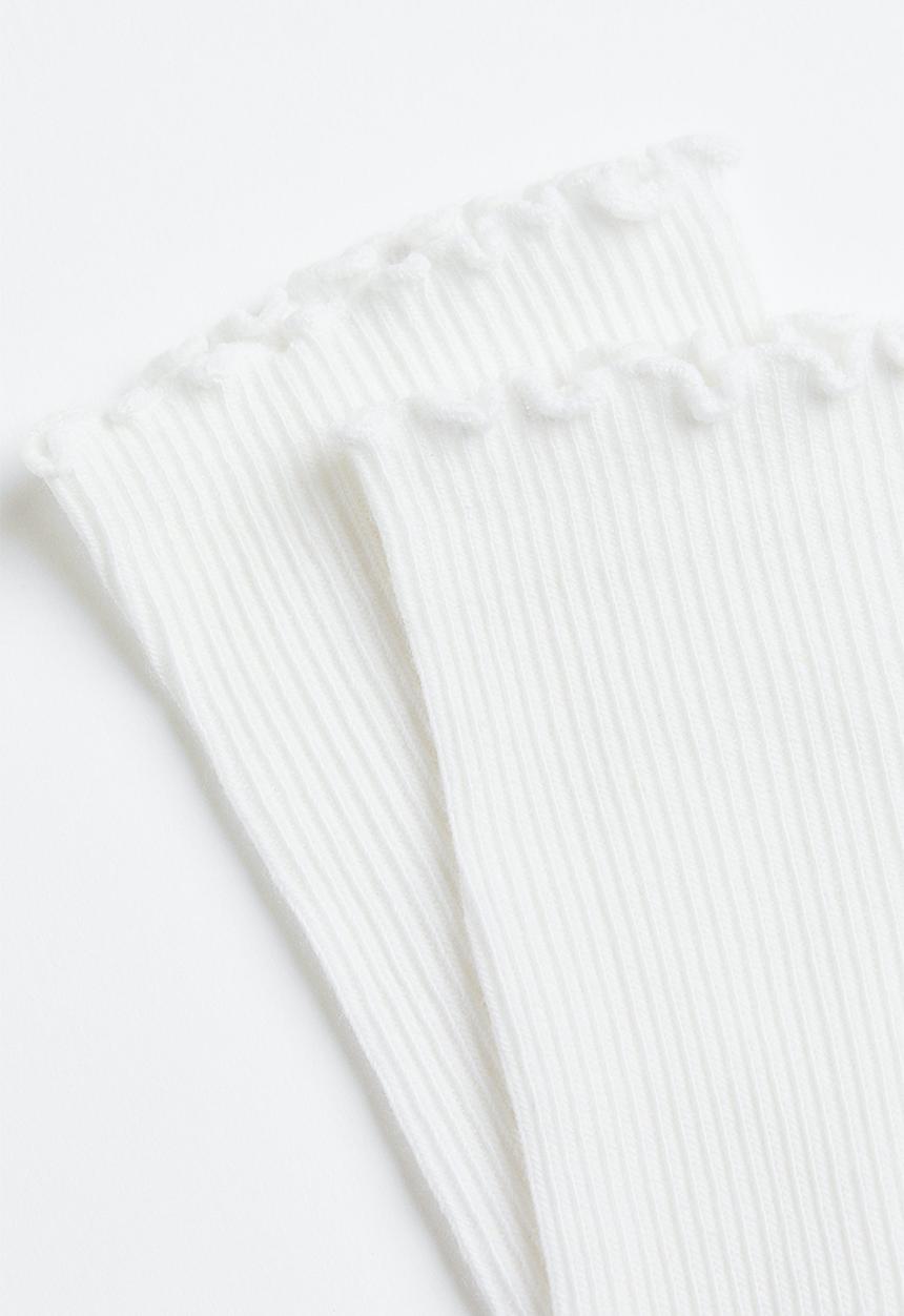 H&M - 3-pack rib-knit socks - white