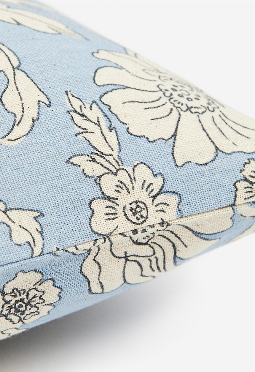 H&M - Floral cushion cover - light blue/floral