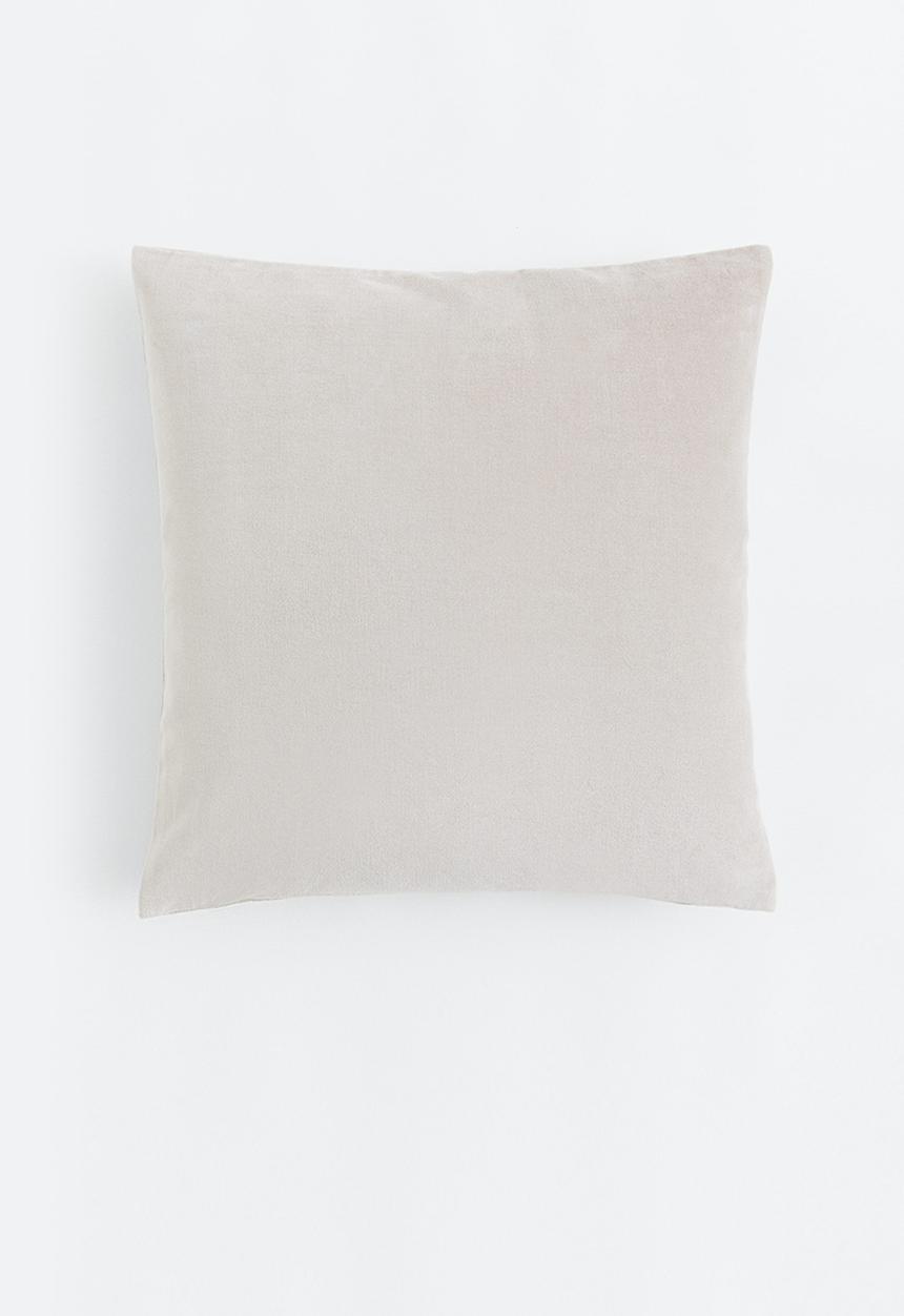 H&M - Velvet cushion cover - light beige