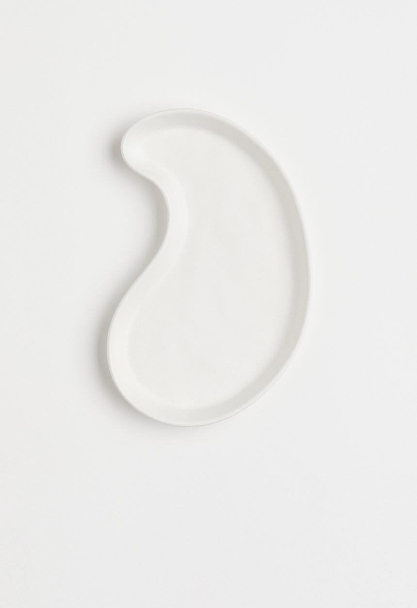 H&M - Small stoneware tray - white