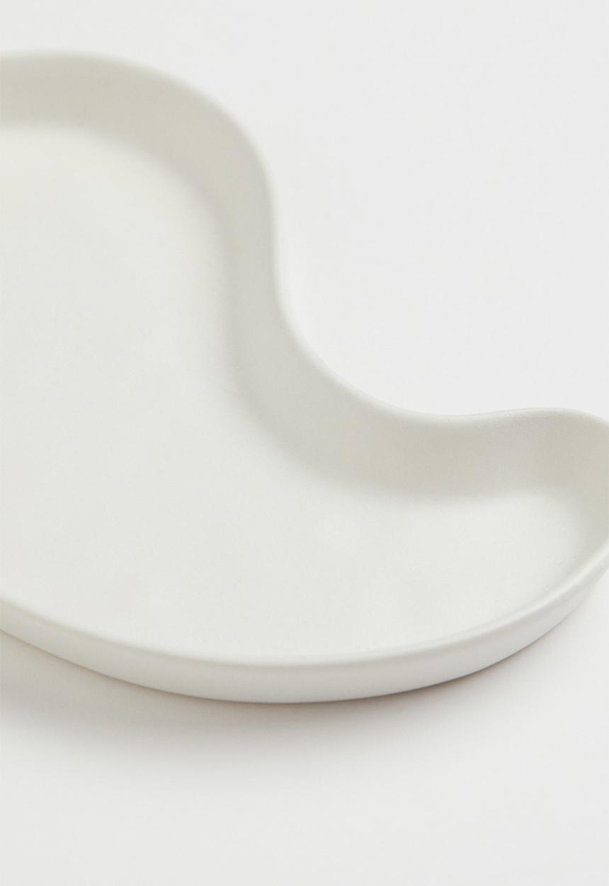 H&M - Small stoneware tray - white