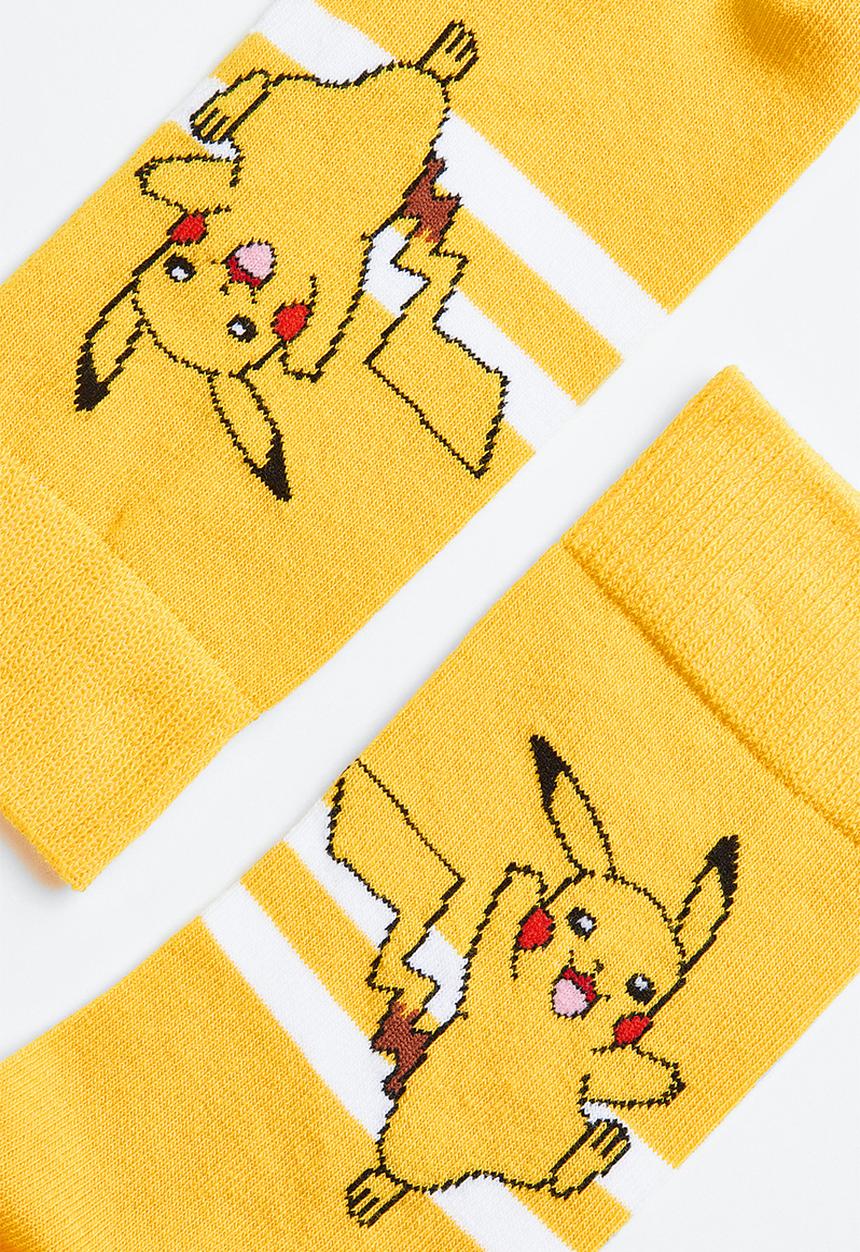 H&M - Motif-detail socks - yellow/pokémon