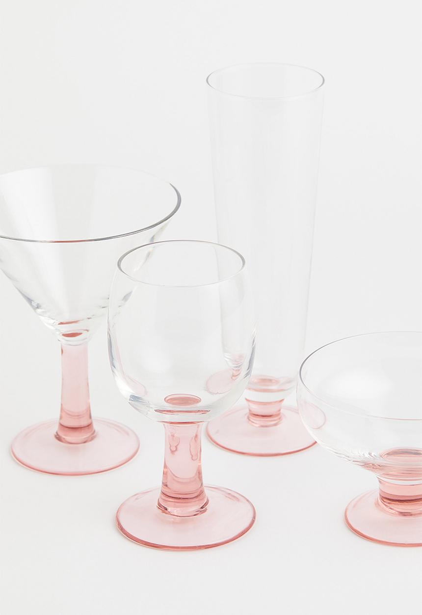 H&M - Wine glass - light pink