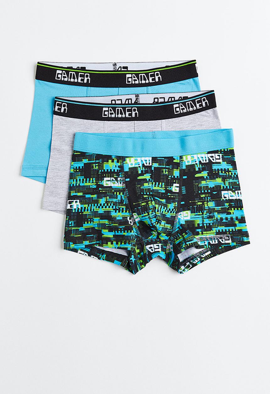 H&M - 3-pack boxer shorts - turquoise gamer 