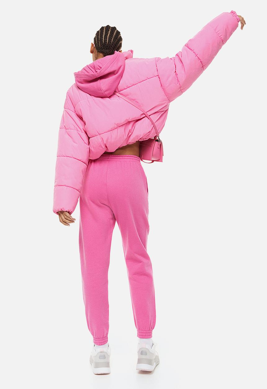 H&M - High-waisted joggers - cerise 