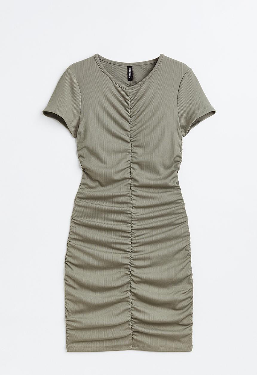 H&M - Draped jersey dress - green