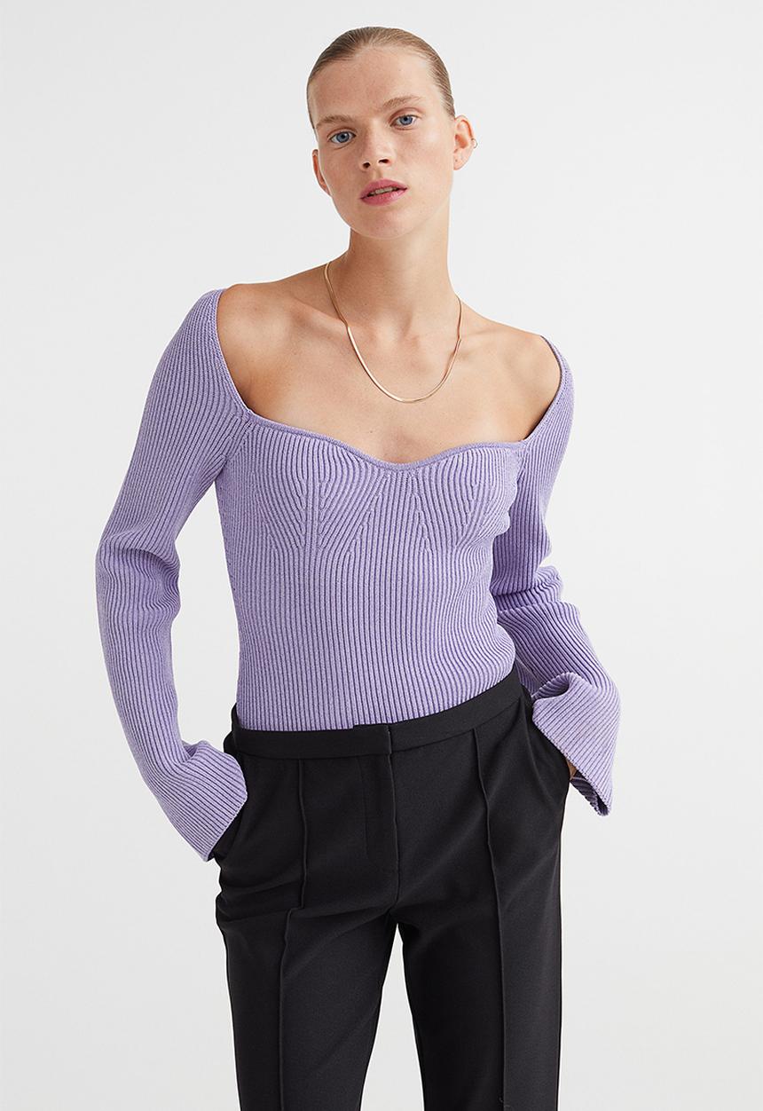 H&M - Flared trousers - black