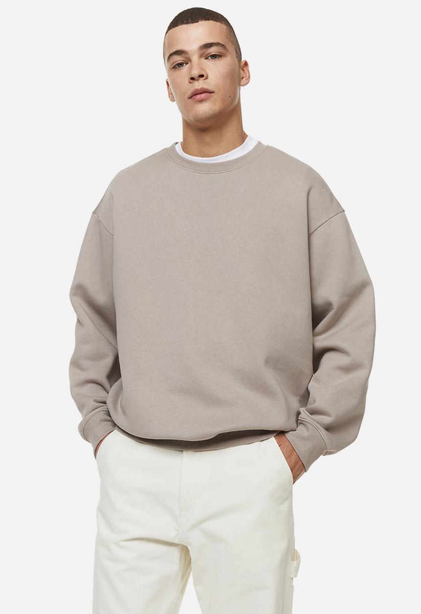 H&M - Relaxed fit sweatshirt - greige