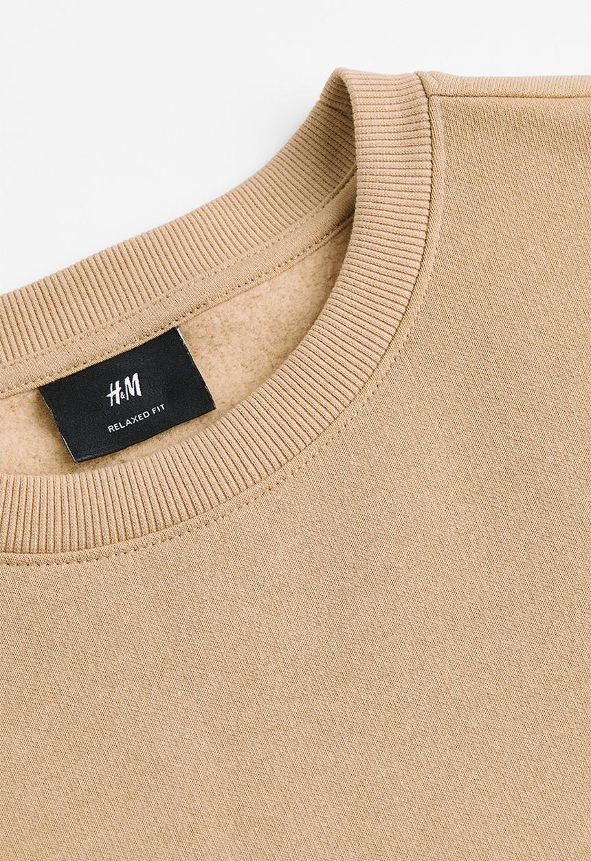 H&M - Relaxed fit sweatshirt - beige