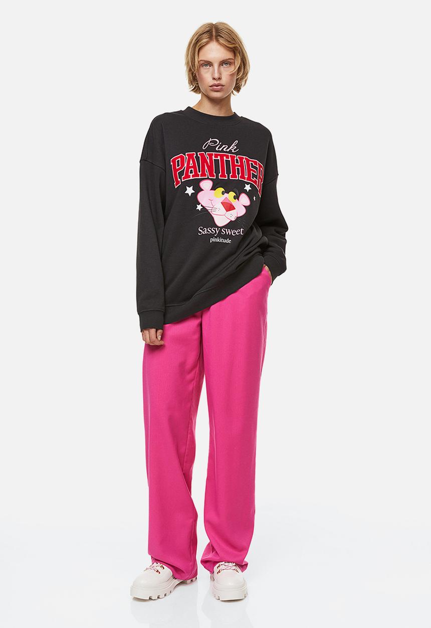 H&M - Oversized printed sweatshirt - black,multi