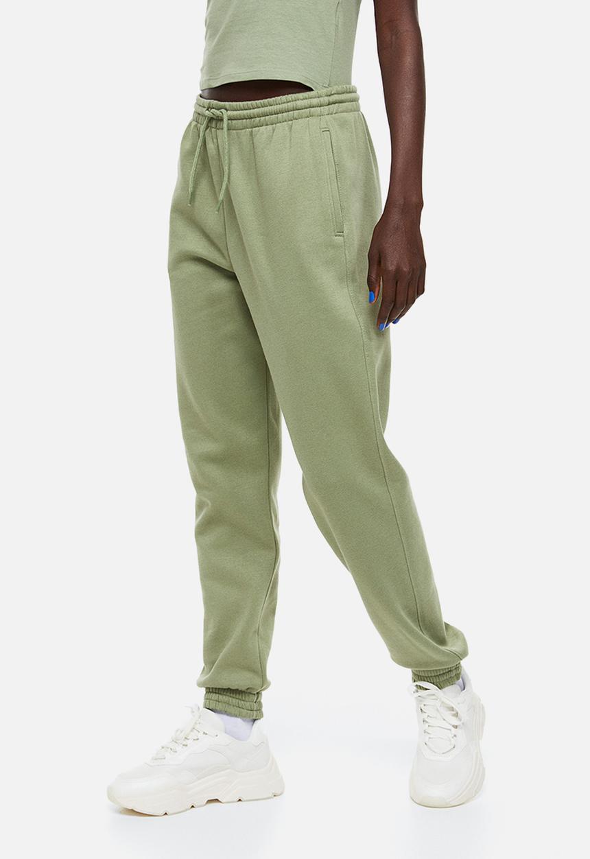 H&M - High-waisted joggers - green