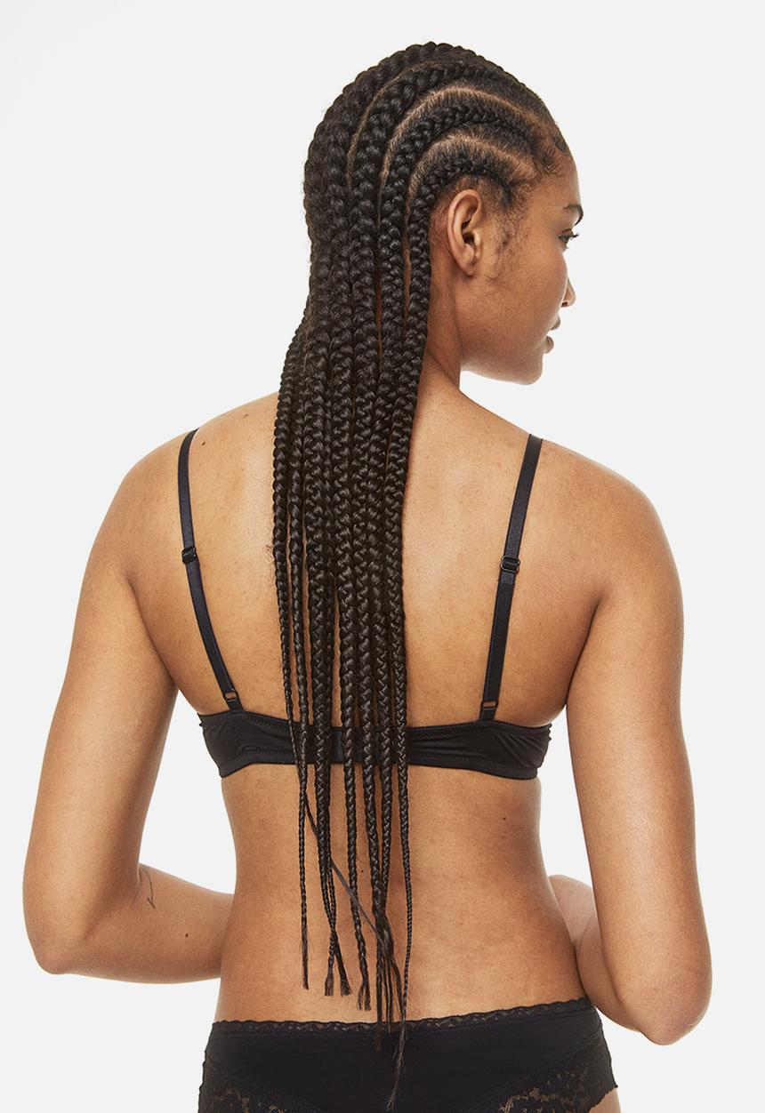 H&M - 2-pack microfibre push-up bras - black/white