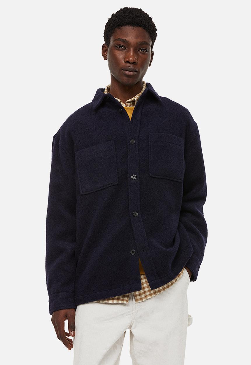 H&M - Relaxed fit overshirt - dark blue 