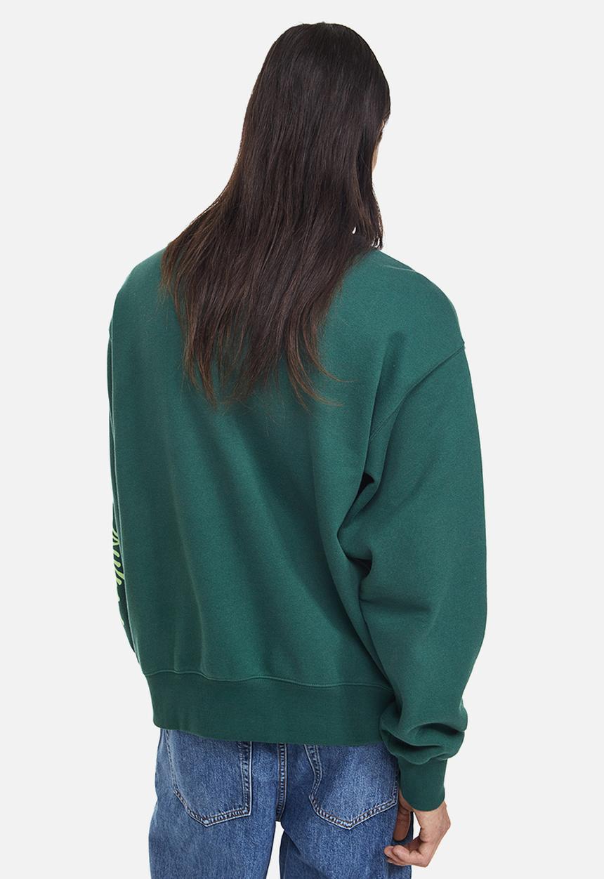 H&M - Oversized fit printed sweatshirt - dark green/boring pals