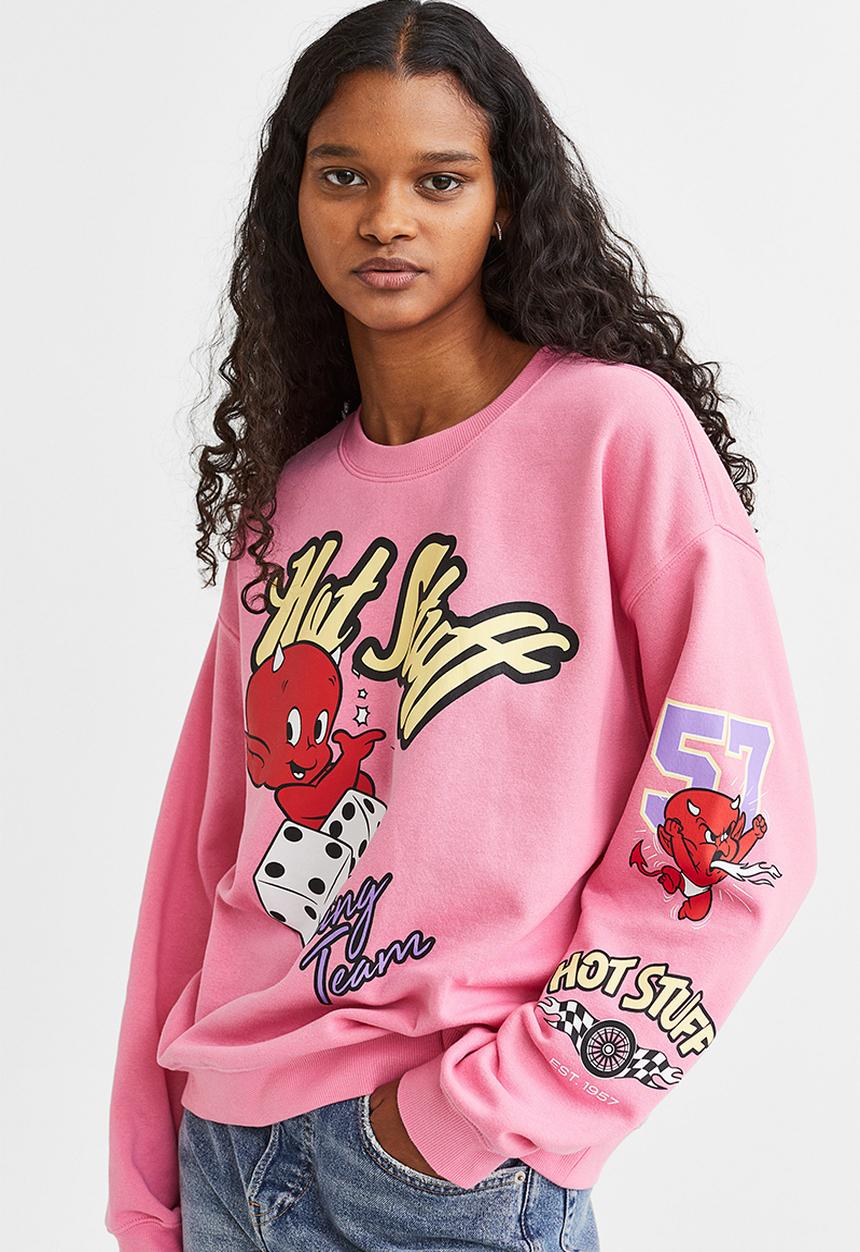 H&M - Printed sweatshirt - multi,pink