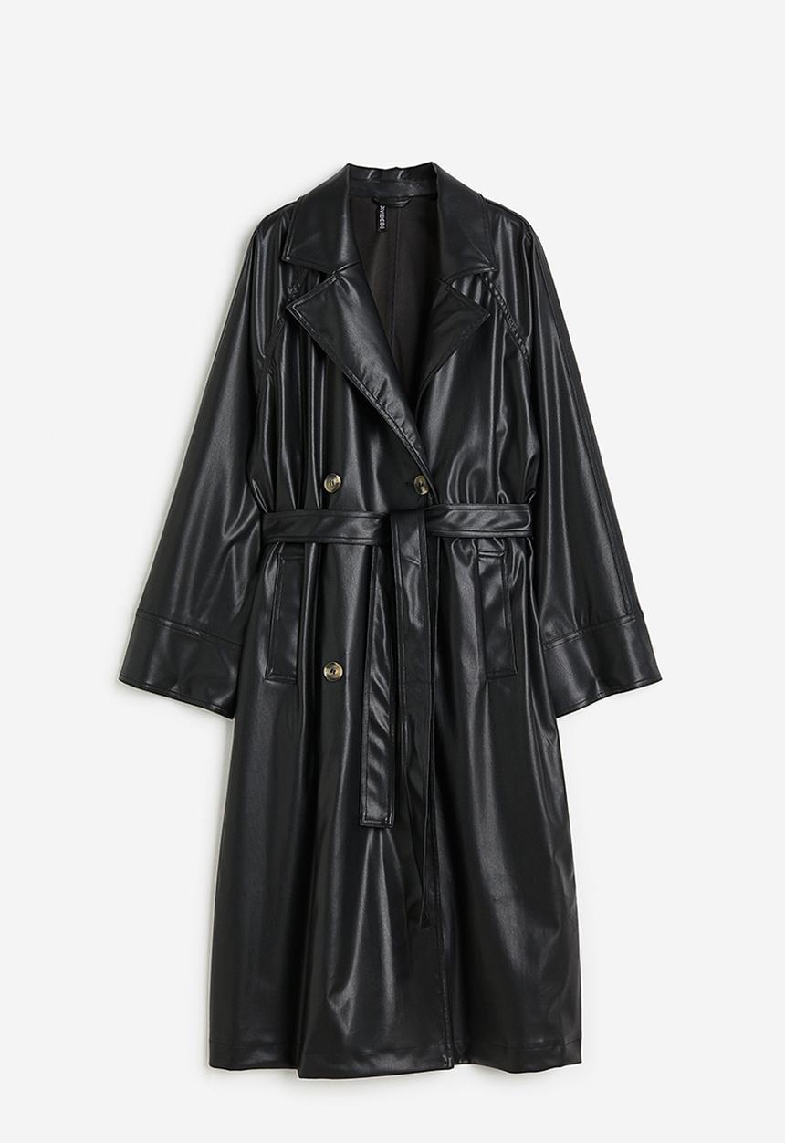 H&M - Oversized trenchcoat - black