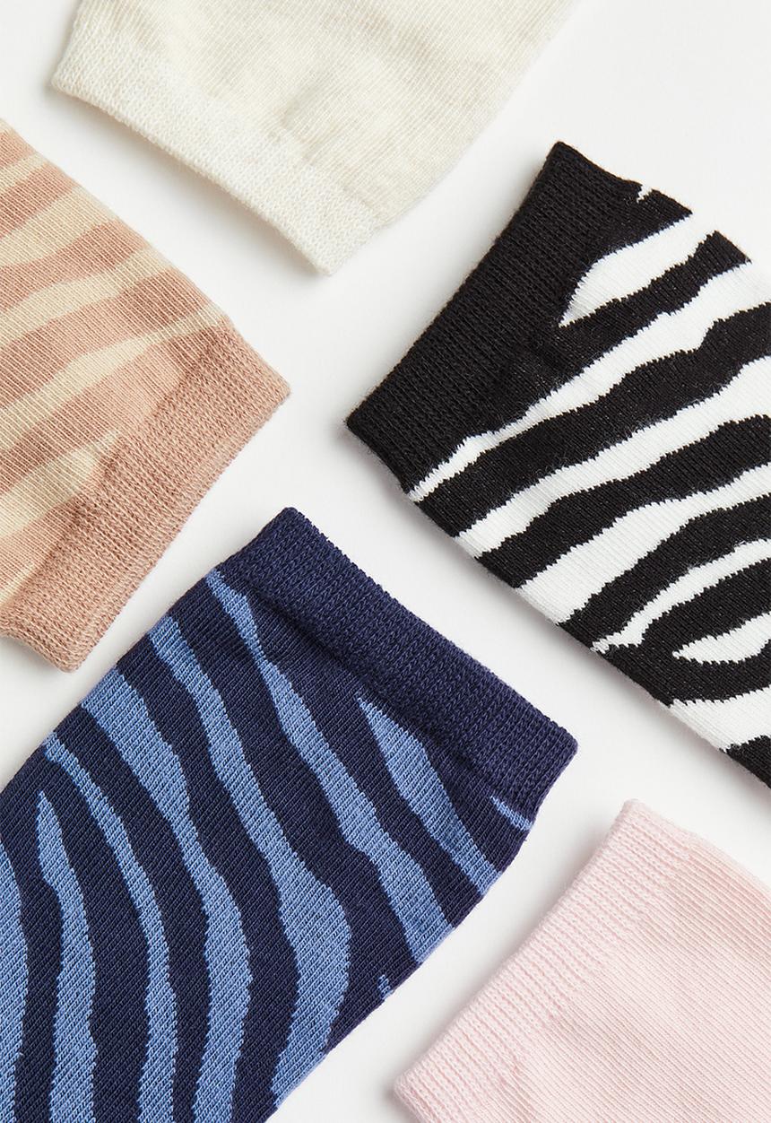 H&M - 7-pack socks - white/black/light pink