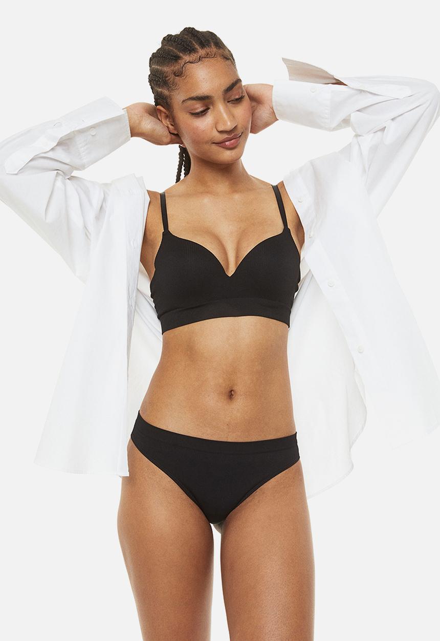 H&M - 2-Pack seamless briefs - black
