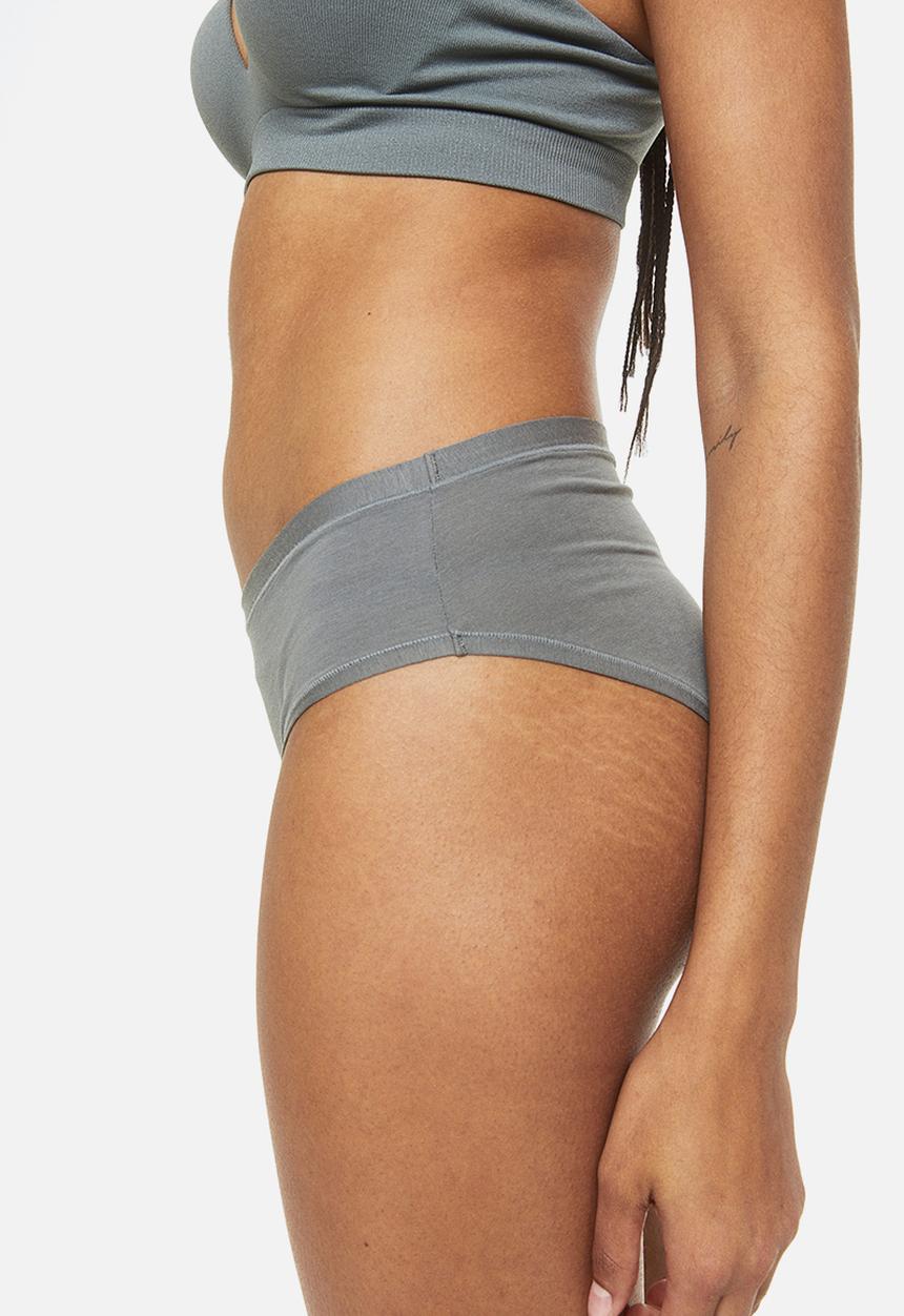 H&M - 3-pack cotton hipster briefs - light beige/white/dark grey