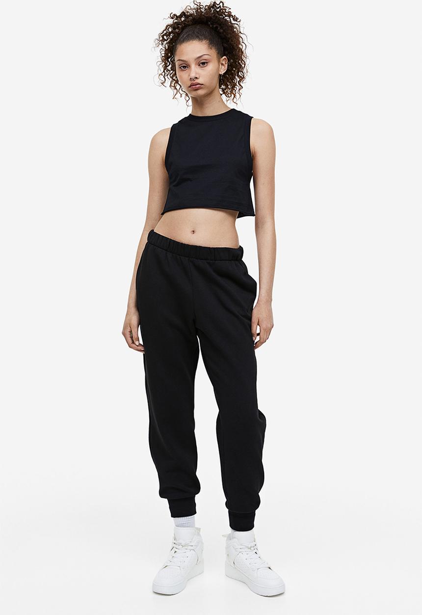 H&M - Cropped vest top - black