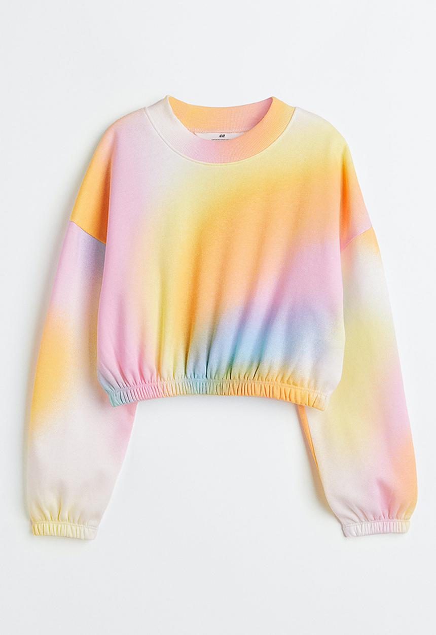 H&M - Boxy sweatshirt - orange & light pink 