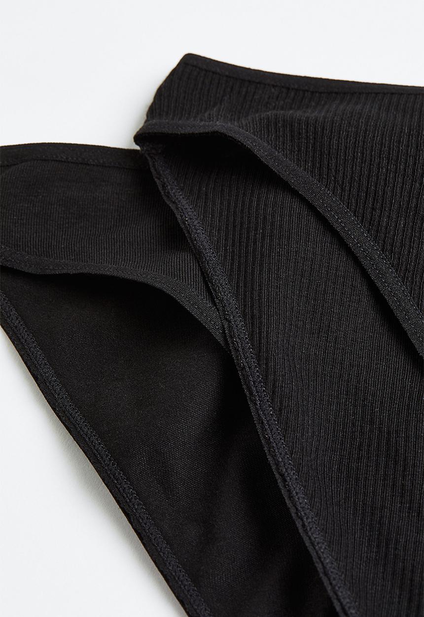 H&M - 3-pack cotton bikini briefs - black