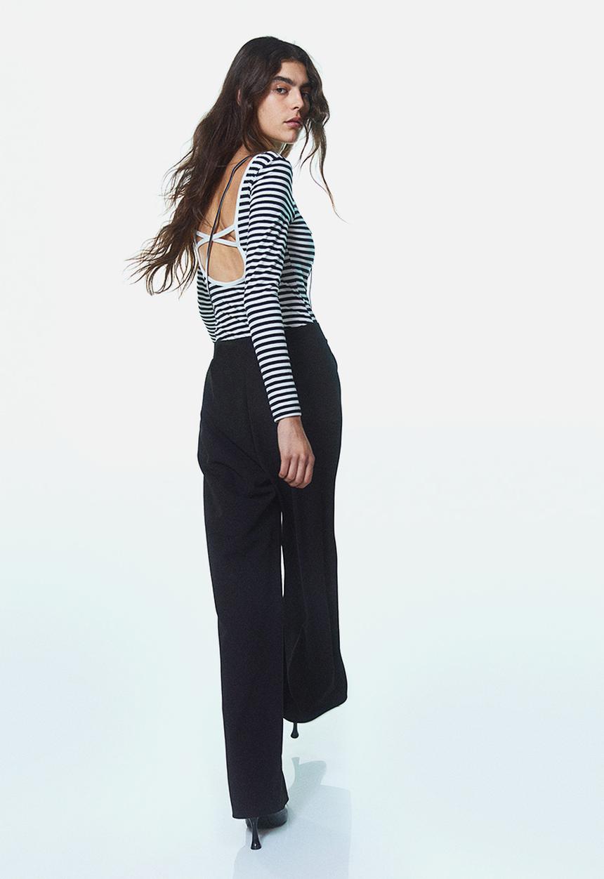 H&M - Wide trousers - black