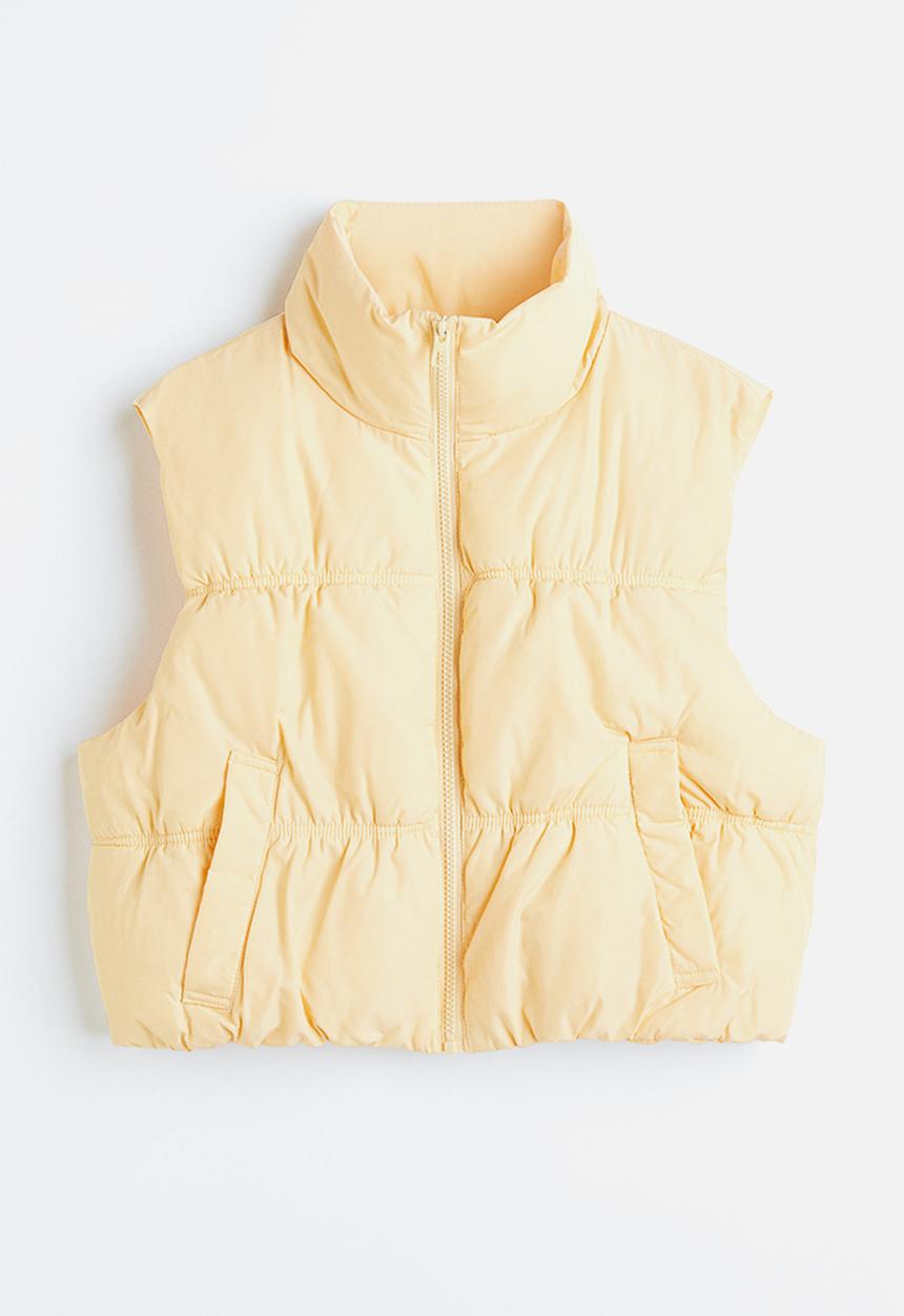 H&M - Puffer gilet - light yellow