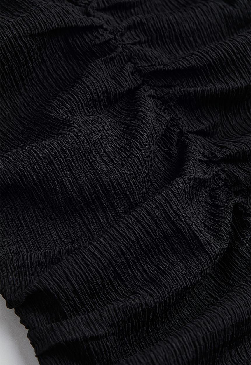 H&M - Gathered crêpe dress - black