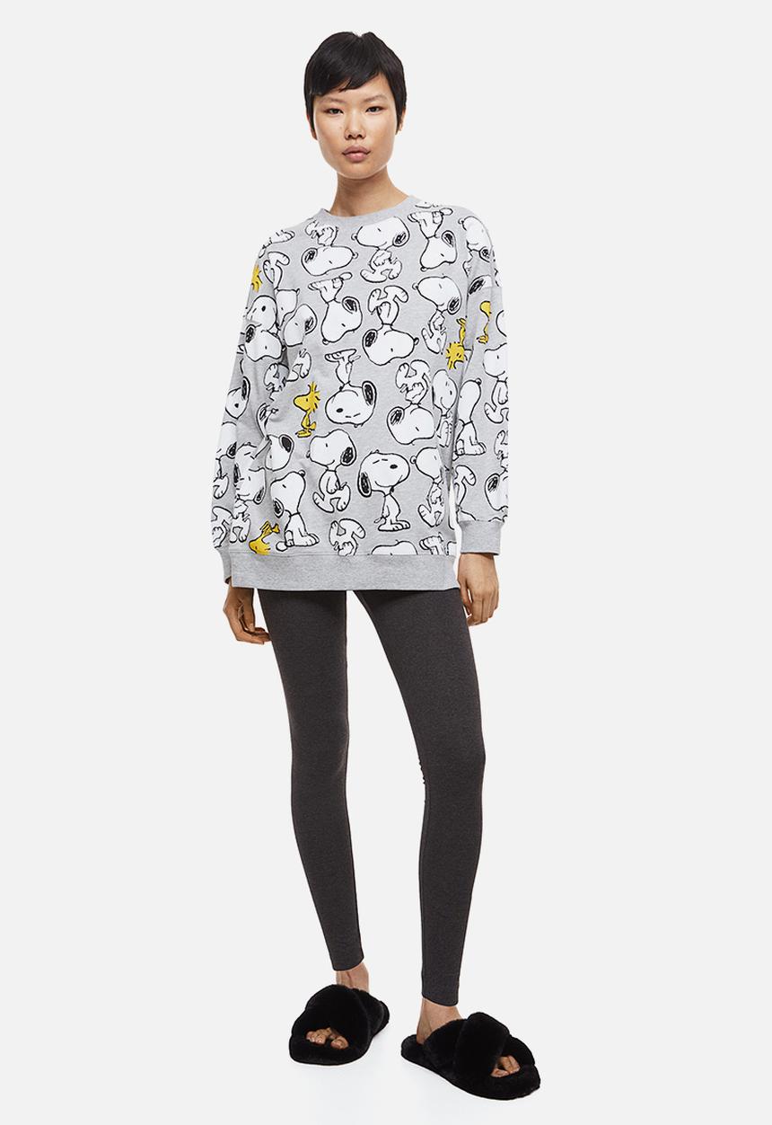 H&M - Printed pyjamas - grey marl/snoopy