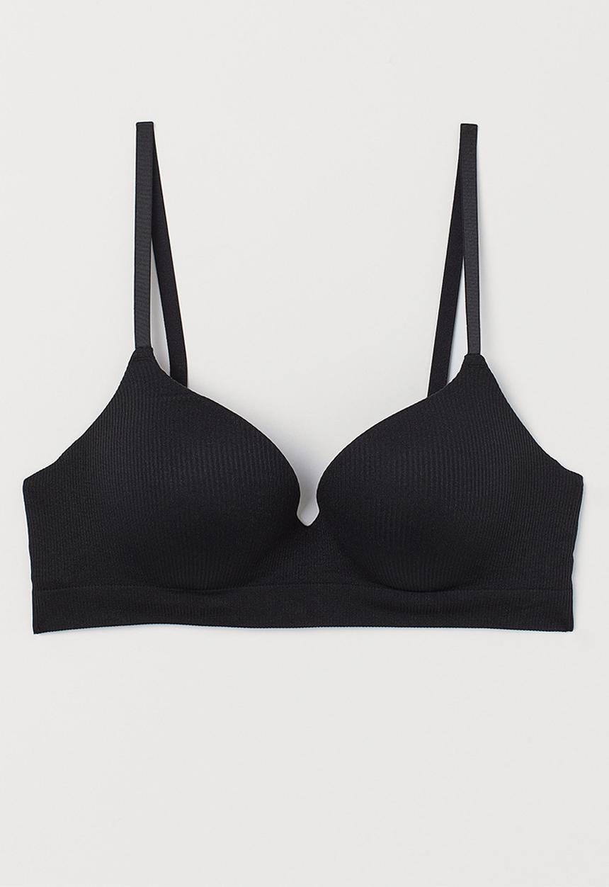 H&M - Seamless super push-up bra - black