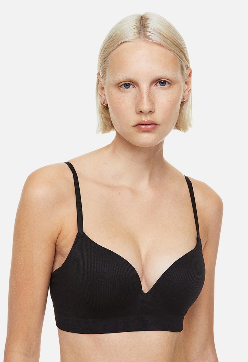 H&M - Seamless super push-up bra - black