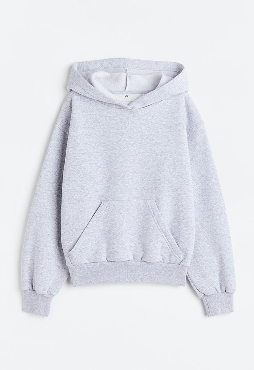 H&M - Oversized hoodie - light grey marl