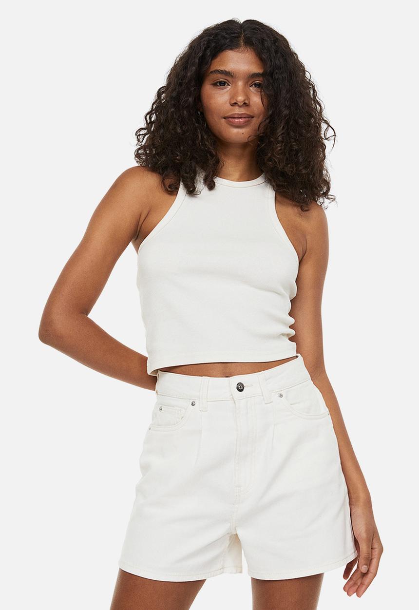 H&M - Twill shorts - cream